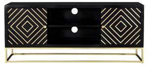 Banc TV PRISMIN Noir - Bois manufacturé - 40 x 55 x 130 cm