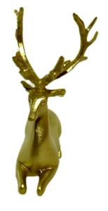 Skulptur Hirsch Sitzend Gold Gold - Kunststoff - Stein - 17 x 20 x 6 cm