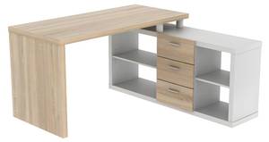 Schreibtisch ALDRIC Beige - Holzwerkstoff - 140 x 75 x 140 cm