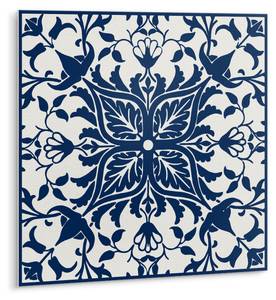 Selbstklebende Fliesen (9 St.) Ornament Blau - Kunststoff - 30 x 30 x 1 cm