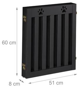 Barrière de sécurité pliable pour chien Noir