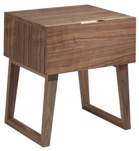 Nachttisch aus Walnuss Braun - Holzart/Dekor - Holz teilmassiv - 45 x 50 x 40 cm