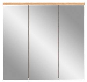 Armoire à miroir Grado Gris - En partie en bois massif - 80 x 75 x 20 cm