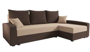 Ecksofa CHIEV Beige - Braun - Ecke davorstehend rechts