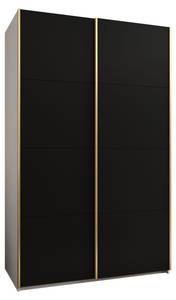 Armoire Lux 1 Noir - Doré - Blanc - Largeur : 160 cm