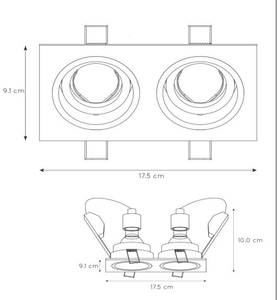 Einbaustrahler Embed Schwarz - Metall - 10 x 4 x 10 cm