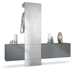 Garderobe Carlton Set 1 Anthrazit 4tlg. Anthrazit - Beton Dekor