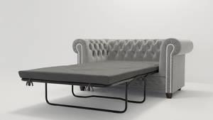 Sofa Karl, 2 sitzer, Chesterfield Grau