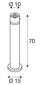 Wegeleuchte R-CUBE Höhe: 70 cm