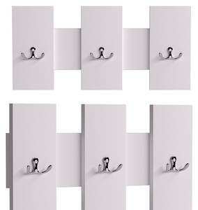 Garderobe „Grande“ Weiß Weiß - Holz teilmassiv - 65 x 115 x 3 cm