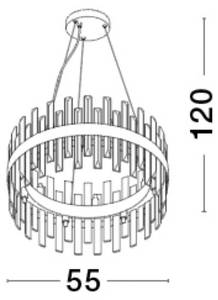 Pendelleuchte CROWN 28 x 28 cm