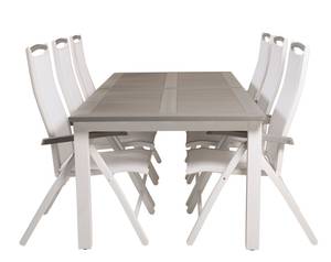 Albany Gartenset Tisch Weiß - Metall - 100 x 76 x 224 cm