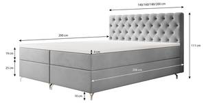 Boxspringbett MILO 200x200 cm Beige Breite: 200 cm