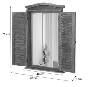 Wandspiegel mit Fensterläden Weiß