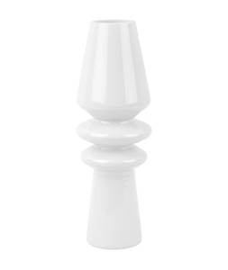 Vase déco Sparkle Cone Blanc - Verre - 9 x 25 x 9 cm