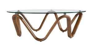 Table basse 2124 Marron - Verre - 115 x 38 x 115 cm