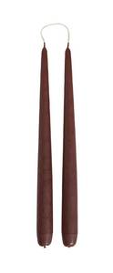 Bougies - Lot de 2 brun foncé Marron foncé