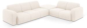 Ecksofa MOLINO 6 Sitzplätze Hochglanz Beige