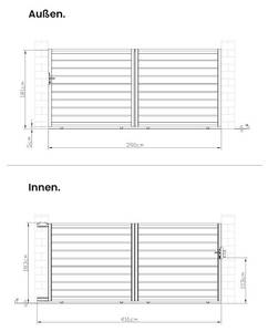 Schiebetor PRIMO Tiefe: 390 cm