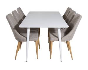 Essgruppe Polar 12 (7-teilig) Grau - Massivholz - 90 x 75 x 180 cm