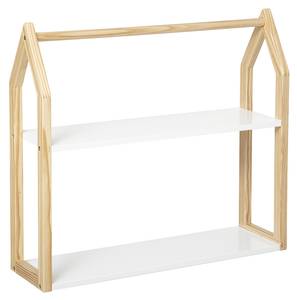 etagere blanc bois maison, blanc Blanc - Bois manufacturé - 15 x 51 x 56 cm