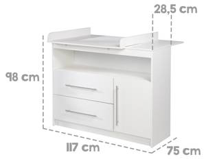 Set de chambre bébé Maren 2 pcs Blanc - Bois manufacturé