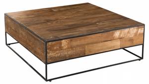 Table basse carrée en teck recyclé Marron - Bois massif - 100 x 36 x 100 cm