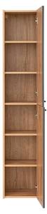 Armoire haute MADERA HC35 2D Beige - Bois manufacturé - Matière plastique - 35 x 170 x 30 cm