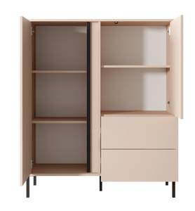 Kommode DAST 2D2S LED Beige - Holzwerkstoff - Kunststoff - 104 x 124 x 40 cm