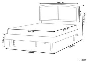 Doppelbett VARZY Breite: 165 cm