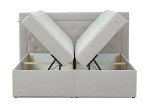 Boxspringbett Allure Pocket und Visco Hellgrau - Breite: 140 cm