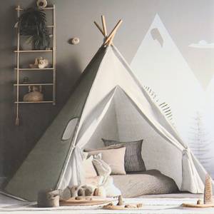 Tipi-Zelt 2752506 Weiß - Textil - 120 x 155 x 120 cm