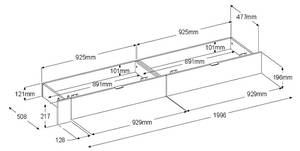 Bettrahmen VELONA Breite: 203 cm