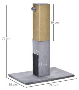 Kratzbaum D30-468 Grau - Holzwerkstoff - 39 x 79 x 60 cm