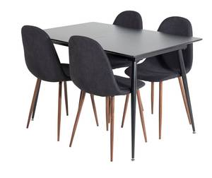 Essgruppe Silar 70 (5-teilig) Schwarz - Massivholz - 90 x 76 x 120 cm