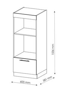 Armoire micro-ondes Fame-Line 38427 Anthracite brillant - Imitation chêne truffier de sonoma