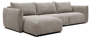 4-Sitzer Ecksofa Tauer Taupe - Ecke davorstehend links