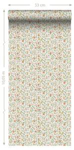 papier peint fleurs 7393 Blanc