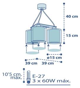 Kinder Deckenleuchte Police Blau - Rot - Kunststoff - 20 x 20 x 20 cm