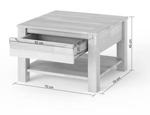 Couchtisch Hans Braun - Massivholz - 70 x 45 x 70 cm