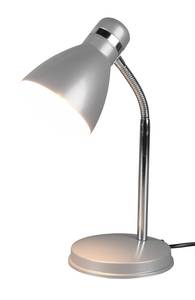 Schreibtischlampe Nachttisch Chrom Titan Silber