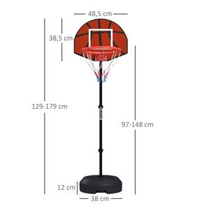 Basketballständer A61-054V00BK Kunststoff - 38 x 179 x 38 cm