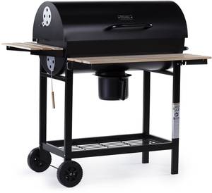 Grill - Holzkohle "King" - 95 x 63 x 105 Schwarz - Metall - 105 x 95 x 63 cm