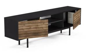 TV-Schrank Colosseo, Lowboards Schwarz - Braun