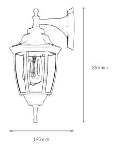 Wandlampe LYON Gold - Graumetallic - Silber / Grau - Silbergrau