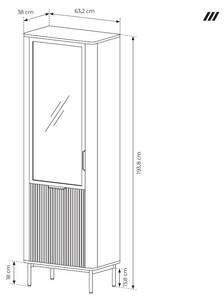 LISA Vitrine mit LED 63 x 194 cm