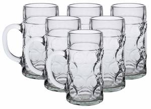 Maßkrüge Isar 6er Set Glas - 11 x 21 x 11 cm