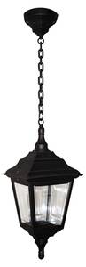Lampe à suspension d'extérieur LANCE Noir - Métal - Matière plastique - 20 x 51 x 20 cm