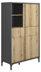 Vitrinenschrank Esteban Beige - Holzwerkstoff - 41 x 153 x 94 cm