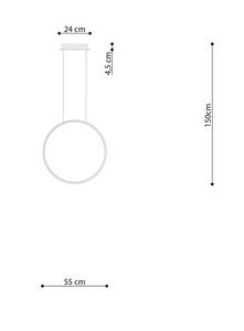 Hängelampe Rio 4000K Gold - Tiefe: 55 cm